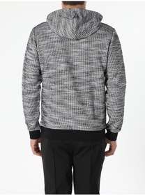Resim Colin's Regular Fit Kapüşonlu Desenli Gri Erkek Sweatshirt CL1055418_Q1.V1_MGA 