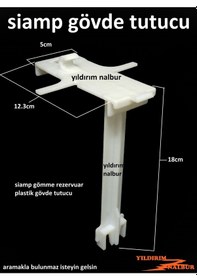 Resim Siamp Gömme Rezervuar Gövde Tutucu Plastik 