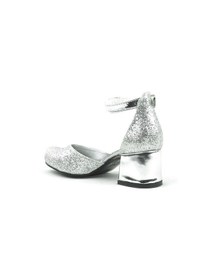 Resim Hapshoe Gümüş Kalın Topuklu Kız Çocuk Topuklu Ayakkabı Gümüş 