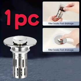 Resim Willowhaven 1 Adet Gümüş Renk Paslanmaz Çelik Lavabo Filtresi Saç Tutucu Sepetli 