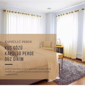 Resim Kapsüllü Kuş Gözü Tül Perde Düz Perde Seçenekleri Çok Renkli 