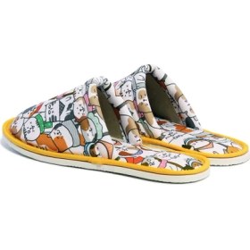 Resim Chochili Beyza Kedi Erkek Ev Terlik Yumuşak Taban 