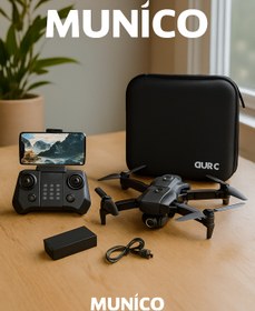 Resim Munico A13 Akıllı Drone – Karbon Fiber Görünümlü, 4CH Kanal, Sesle Kontrol ve Acil Durdurma Özellikli 