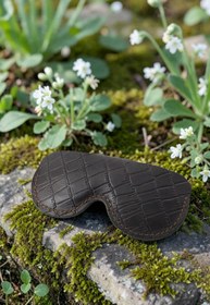 Resim CY Leather Solare Unisex Acı Kahve Baskılı Hakiki Deri Gözlük Kılıfı 