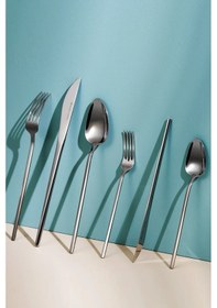 Resim Karaca Elegance Vibe Platin 12 Kişilik 84 Parça Çatal Kaşık Bıçak Takımı 