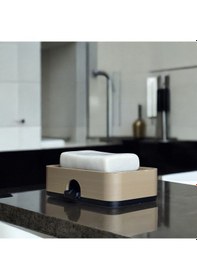 Resim Şık Ve Hijyenik Plastik Sabunluk - Su Tahliye Kanallı 12 Cm 