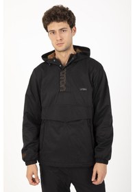 Resim Maraton Sportswear Comfort Erkek Kapşonlu Uzun Kol Basic Siyah Yağmurluk 21353-siyah Siyah 