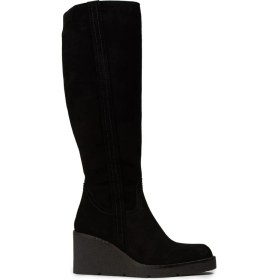 Resim Deery Kadın Hakiki Süet Siyah Dolgu Topuk Çizme - 61206ZSYHC01 