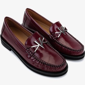 Resim Mario Valentino Kadın Hakiki Deri Bordo Loafer Ayakkabı VLM5988 