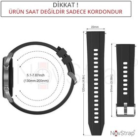 Resim NovStrap Huawei Watch Gt6-Gt5-Gt4-Gt3-Gt2 46mm Pro/Se ile Uyumlu Kordon 22mm Easy Band Lansman Silikon Kayış BEJ KREM 