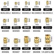 Resim Geeksen 300 Adet Gb810 Standardı Isı Uygulamalı Bakır Konik Somunlar, Çift Eğimli, Dayanıklı, Profesyonel Ve Dıy Projeleri İçin Kutulu Set 