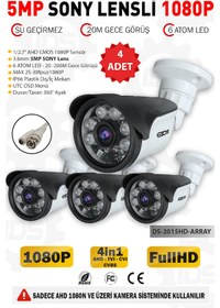 Resim DS-2015HD-ARRAY-4 IDS - 5MP SONY LENSLİ 1080P FULLHD AHD GÜVENLİK KAMERASI - 4 ADET 