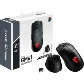 Resim Msi Gg Clutch GM41 Lightweıght Kablosuz Oyuncu Mouse 76 gr Max 20000 Dpı(YazıLim) 1ms PolLing Pıxart PMW-3370 Optık Sensor Omron Swıtch R GB LED Mystıc Light 