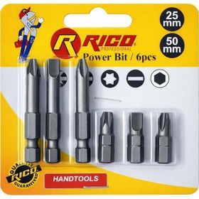 Resim Rıco Vidalama Bits Uç Seti 6 Parça 