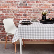 Resim DC Home Kareli Masa Örtüsü - Gri - 160x220 cm 