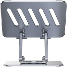 Resim Coverzone 360 Derece Döner Taşınabilir Katlanabilir Folding Alüminyum Notebook Stand Alüminyum Ayarlanabilir Açı Ve Katlanabilir Portatif 11 inç 17 İnç Dizüstü Bilgisayar ve Laptop Stant | WG3 