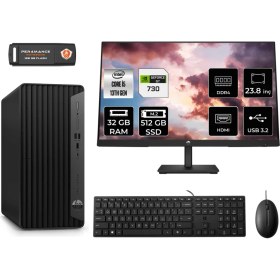 Resim Hp Pro Tower 290 G9 Intel Core I5 13500 32GB 512GB SSD GT730/4GB 23.8" Fhd Monitör Fdos 8T2W9ES Masaüstü Bilgisayar & Per4 USB Bellek 8T2W9ESMNT2327 