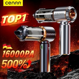 Resim 100W Fırçasız Motorlu, 6000mAh USB-C Hızlı Şarj, 60dB Ultra-Sessiz CENRR 16000PA Kablosuz El Tipi Araba Süpürgesi, Evcil Hayvan Tüyleri, Koltuklar ve Klavye Temizliği için 5'li Set Aksesuarlar, Sessiz Ev Temizliği, Şık Tasarım, Çok Fonksiyonlu Temizleyici, Dayanıklı Yapı, Yüksek Kaliteli Nozul 