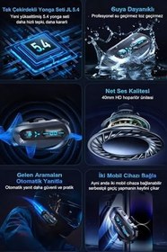 Resim Intercom Kask Kulaklık 600M - Su Geçirmez - Bas Konuş Kablosuz Motorcu Kulaklığı 