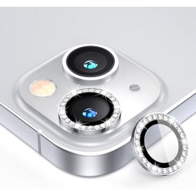 Resim Iphone 14 Plus Uyumlu Swarovski Taşlı Kamera Lensi Koruma Camı 