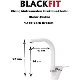 Resim Beyaz Mix Mutfak Bataryası Çift Su Grişli Çeşme Eviye Bataryası Mutfak Çeşmesi Beyaz 