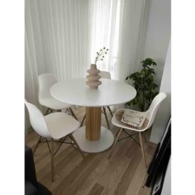 Resim woodywood Ahşap Ayaklı Yuvarlak Yemek Masası 