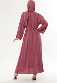 Resim Günlük Ayrobin Kimono Takım RK0022 AYROBIN M - 4 Parça Set (İçlik, Kimono, Kemer, Şal Dahil) - Siyah / S 