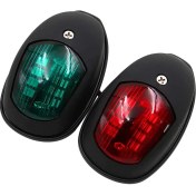 Resim VintageVo Navigasyon Işık LED Tekne Yan Işık Sinyali Işık Sinyal Uyarı Işık Yat Açık Siyah (Yurt Dışından) 