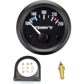 Resim Geeroyoo 52mm Su Sıcaklık Göstergesi 100-250 F Beyaz Led Aydınlatmalı 12v Evrensel Araç, Kamyon, Suv, Tekne İçin - 2 İnç Sensörlü Jzr-gy 