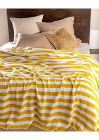Resim Madame Coco Aviral Çift Kişilik Pamuklu Yatak Örtüsü - Sarı 8684427228685 Sarı 