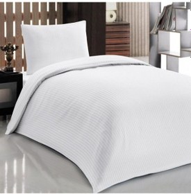 Resim Pamuk Saten Nevresim Takımı Tek Kişilik %100 Pamuk Saten (83 Tel) 