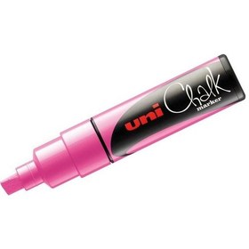 Resim Uni Chalk Marker Wet Wipe Kesik Uçlu Tebeşir Kalemi Fosforlu Pemb 