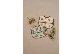 Resim Oh la la Koala For Little Ones Zeytin ve Pizza Temalı 2li Sıvı Geçirmez Mama Önlüğü 6-36 Ay 