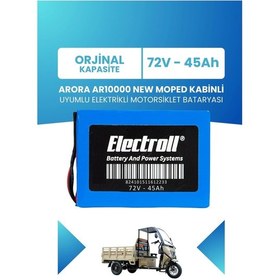 Resim Arora Ar10000 New Moped Kabinli Uyumlu Batarya Lifepo4 72v 45ah 