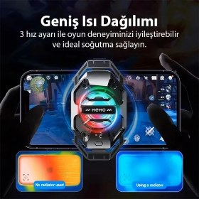 Resim Lowell Home Ieg Memo DL20 Aı Yarı Iletken Dondurucu Arka Klipsli Soğutma Radyatörü IPhone Android Pubg Oyun 