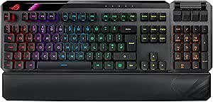 Resim ASUS ROG CLAYMORE II/RX RED/PBT/UK AURA SYNC RGB BİLEK DESTEĞİ MEKANİK OYUNCU KLAVYE TÜRKÇE TUŞ DİZİLİMİ ROG RX RED SWITCH İNGİLİZCE 