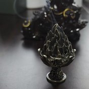 Resim Retro Tarzı Mini Tütsülük ve 60 Karışık Koniler - Detaylı Ejderha ve Alev Tasarımlı Şık Bakır Alaşım Buhurdanlık, Çay Seremonisi, Hediyeler ve Geleneksel Kültürel Uygulamalar İçin Mükemmel 