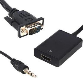 Resim POWERMASTER PM-18637 VGA ERKEK TO HDMI DİŞİ DÖNÜŞTÜRÜCÜ KABLO 