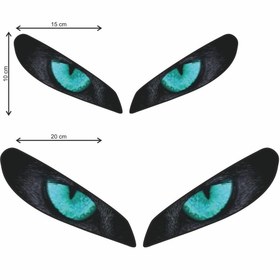 Resim MS Major Selection Bakan Mavi Göz Far, Kaput, Tampon, Araba, Motorsiklet, Kask, Laptop, Cam 4 Adet 