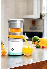 Resim Katı Meyve Sıkacağı Taşınabilir Usb Şarjlı Pratik Paslanmaz Çelik Bıçaklı Çok Renkli 