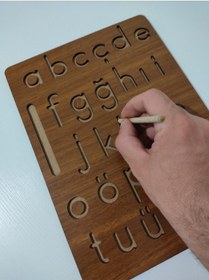 Resim Okumaya Yazmaya Hazırlık Büyük Küçük Harf Çift Taraflı Tablet 30 Cm 22 Cm 