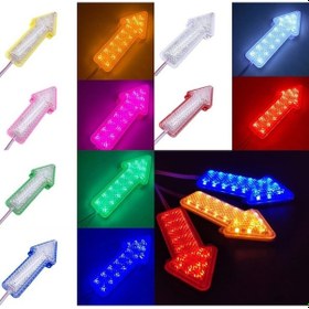 Resim Ok Şeklinde Led Flaşör (Çakar) Devreli 2 Adet Set – 12V–2X 18 Led 