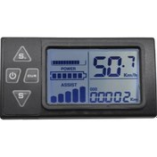 Resim Crackedice Elektrikli Bisiklet Bldc 5pın İçin 24v/36v/48v S861 Lcd Ekranlı Gösterge Paneli 