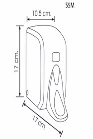 Resim KG-GOLDPAPER Vialli S5m Beyaz 500 Ml Üstten Doldurmalı Dirsek Temaslı Sıvı Sabun Dezenfektan Aparatı 