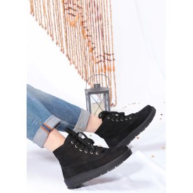 Resim Osso Deri Siyah Nubuk Kadın Spor Bot 202110240 