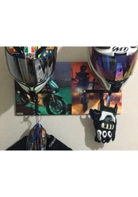 Resim Motorcu Kask Askısı, Kişiye Özel Baskı V4 