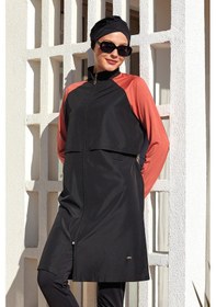 Resim Adasea Reglan Kol Tam Kapalı Tesettür Mayo Debbıe 1405 Tarçın Tarçın 