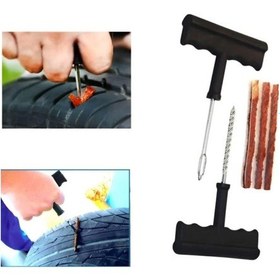 Resim Fitil Atma Seti Motosiklet Otomobil Bisiklet Scooter Araba Lastik Tamiri Set Lastik Tamir Kiti 