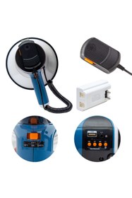 Resim Kelepir Fırsatlar Mikrofonlu Megafon 100 Wat Ses Gücü SD Kaartlı KPF49-J55L 