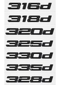 Resim Parlak Siyah-340i-3d Krom Araba Harfler Arka Bagaj Amblemi Rozeti Etiket Bmw E90 E46 F30 F31 E36 316d 318d 325d 328d 33 